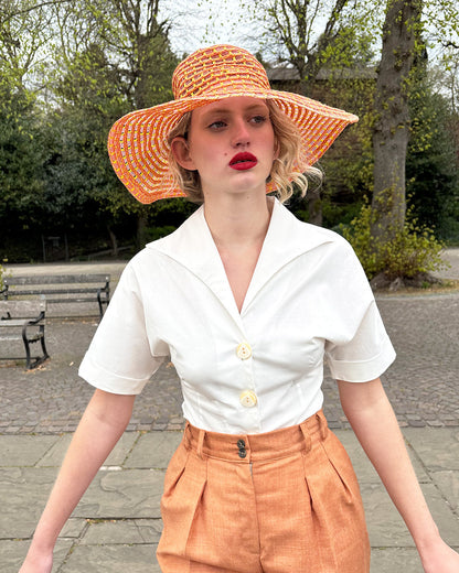 1950s Norma Jean Blouse - Ivory