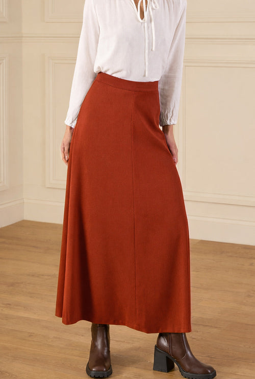 1970s Maxi Skirt - Burnt Orange