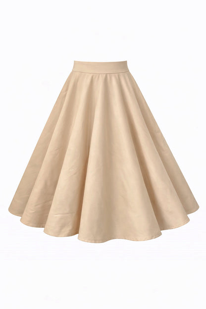 Maisie Cream Full Circle Midi Skirt