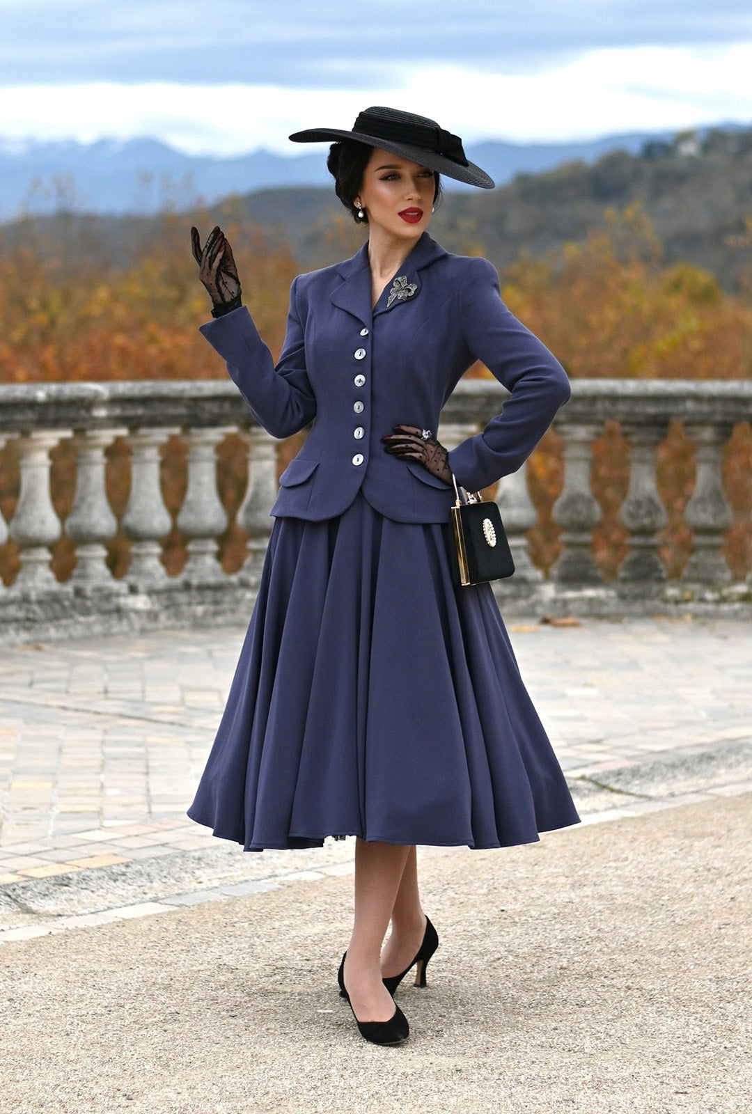 1950s Premium Circle Skirt - Steel