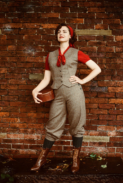 Ladies Plus Fours - Walnut Check Wool
