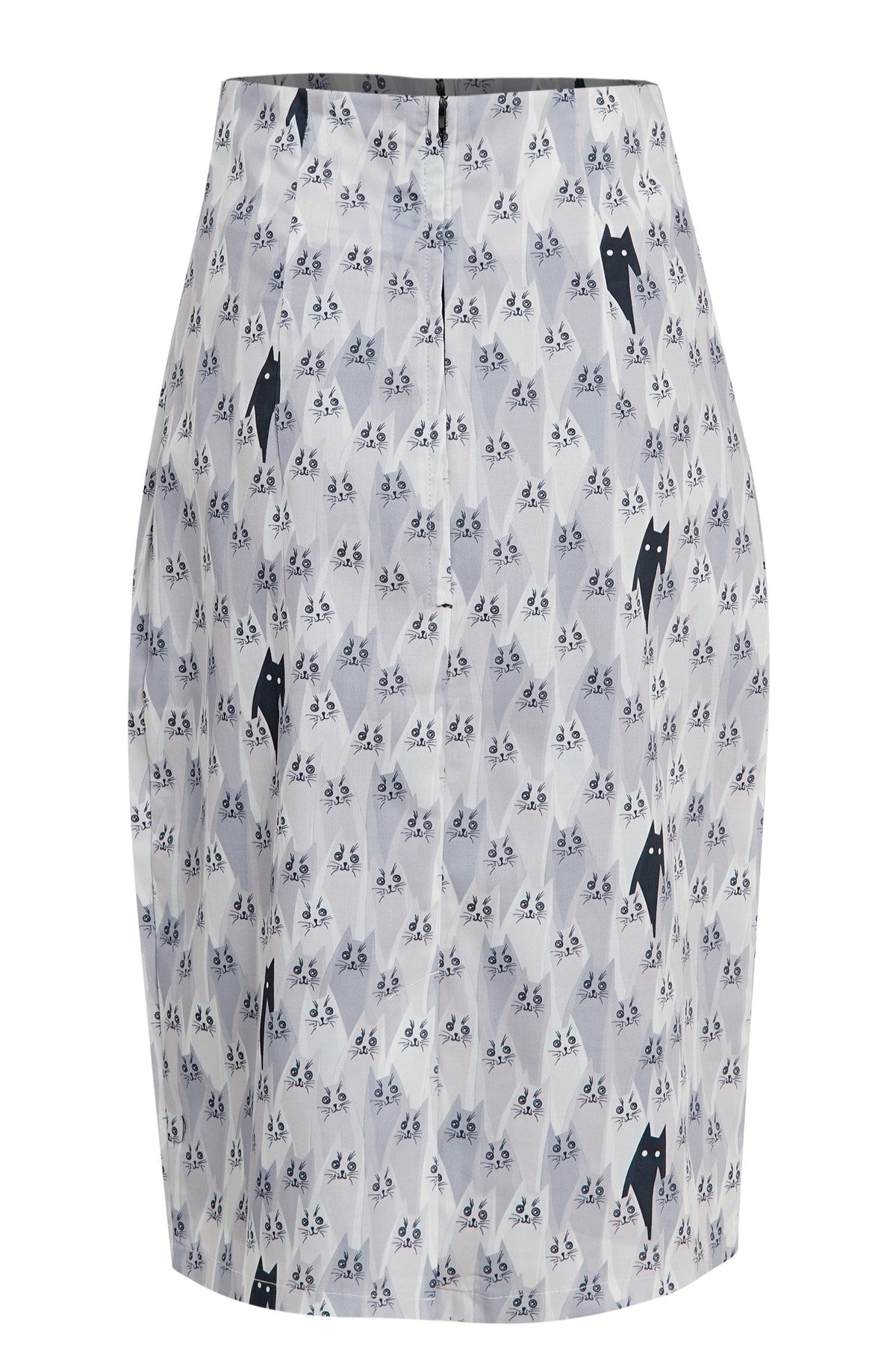 Falda White Cat Wiggle Skirt