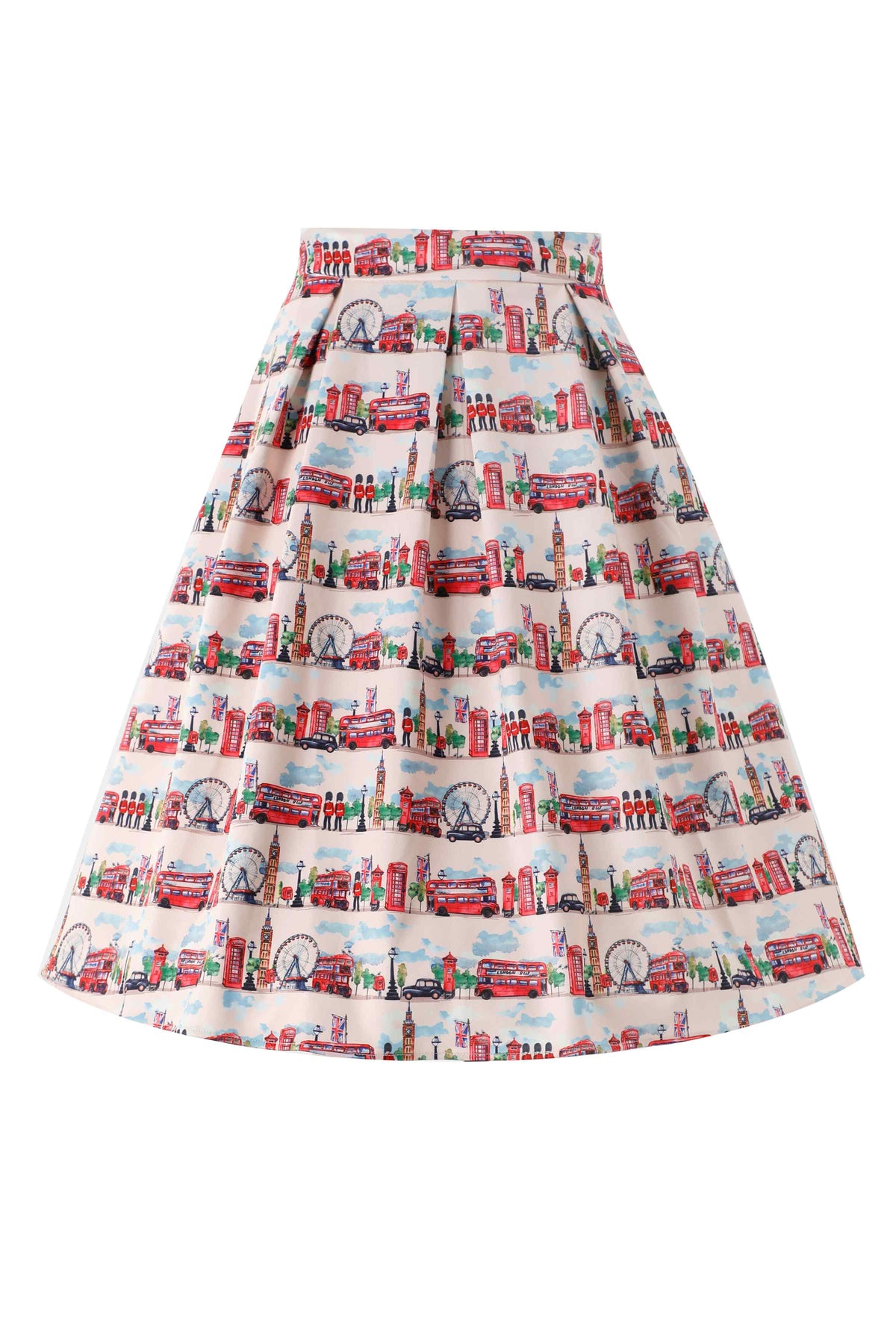 Aisley London Pleated Midi Skirt In White
