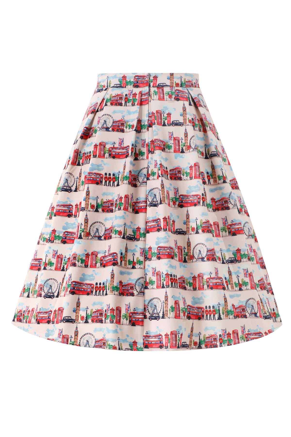 Aisley London Pleated Midi Skirt In White