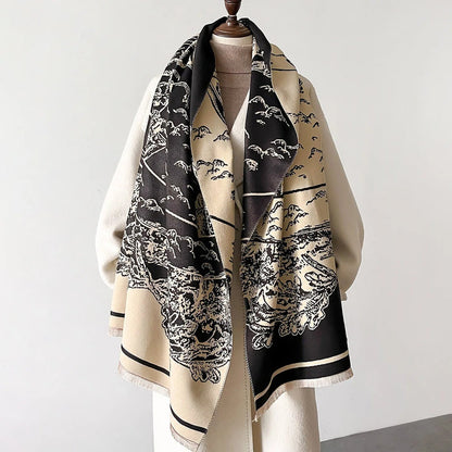 Alda Pashmina Scarf Black