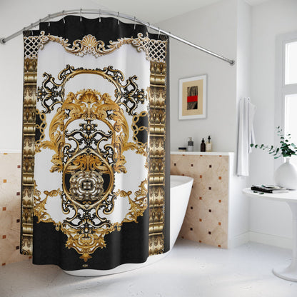 Baroque Shower Curtain Amber Room Curtain Bathroom Curtain  | 100355A