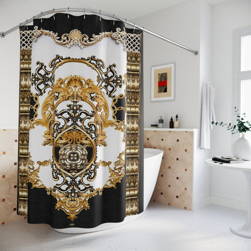 Baroque Shower Curtain Amber Room Curtain Bathroom Curtain  | 100355A