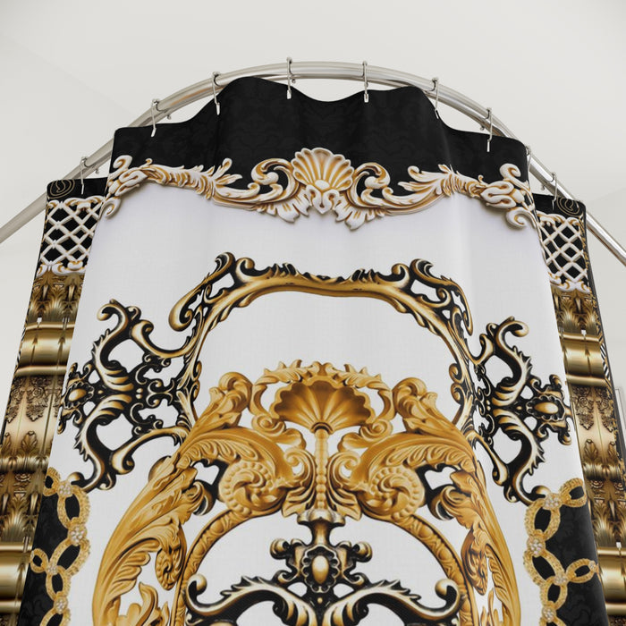 Baroque Shower Curtain Amber Room Curtain Bathroom Curtain  | 100355A