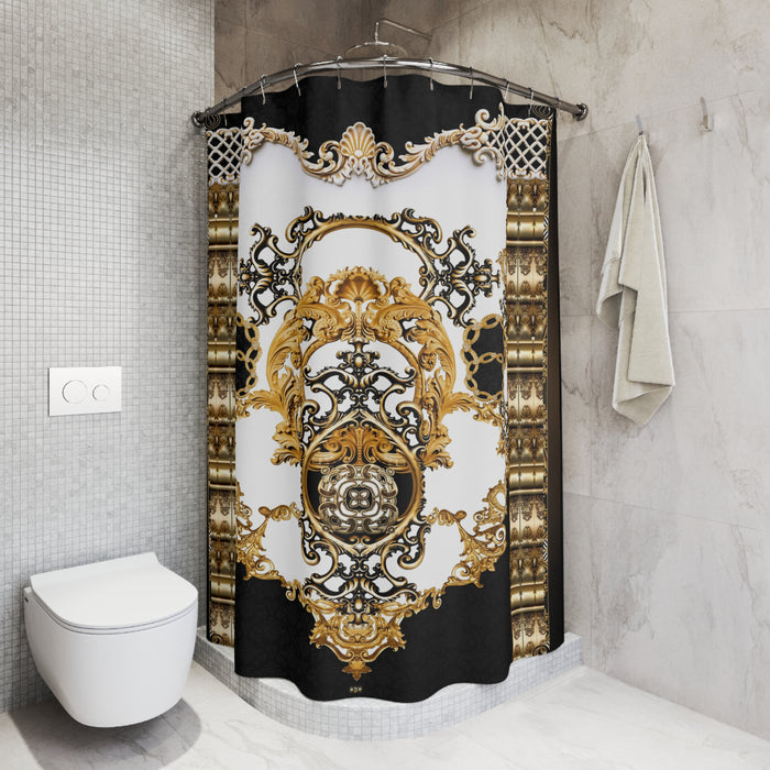 Baroque Shower Curtain Amber Room Curtain Bathroom Curtain  | 100355A