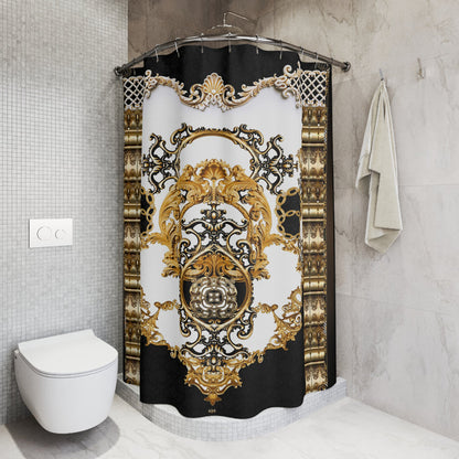 Baroque Shower Curtain Amber Room Curtain Bathroom Curtain  | 100355A