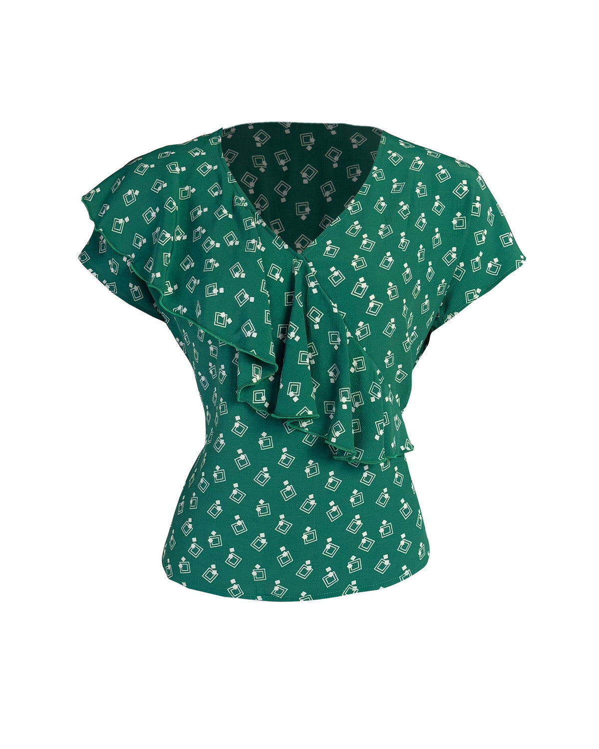 1930s Belle Blouse - Dia Deco Emerald