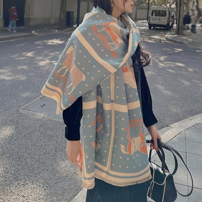 Bettona Pashmina Scarf Blue