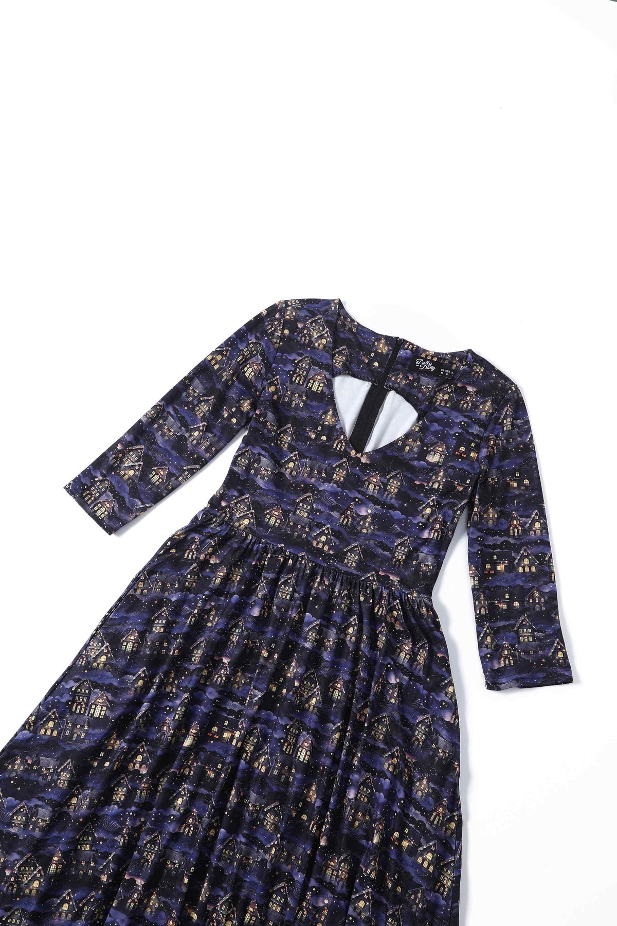 Billie Purple Christmas Eve Flared Dress