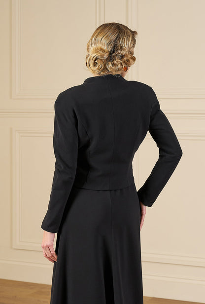 1940s Stanwyck Jacket - Black