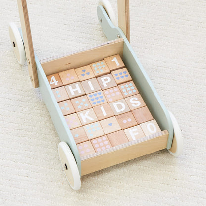 Bloom Baby Walker with 30pc Block Set Sage