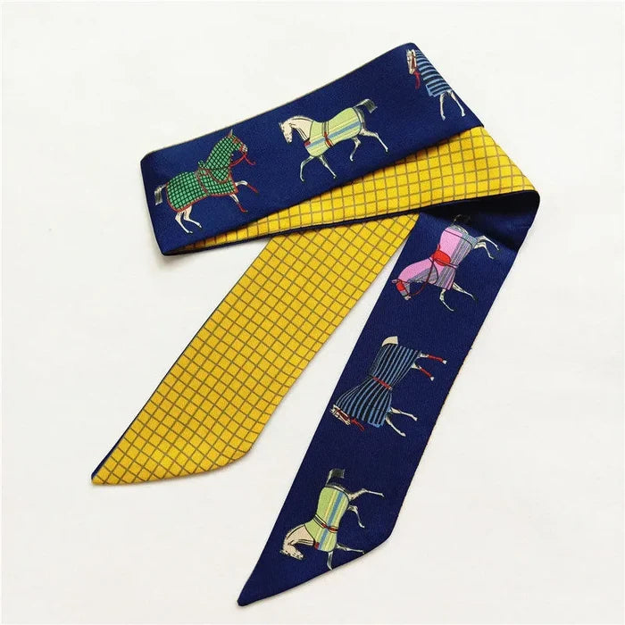 Boda Navy Twilly Skinny Scarf