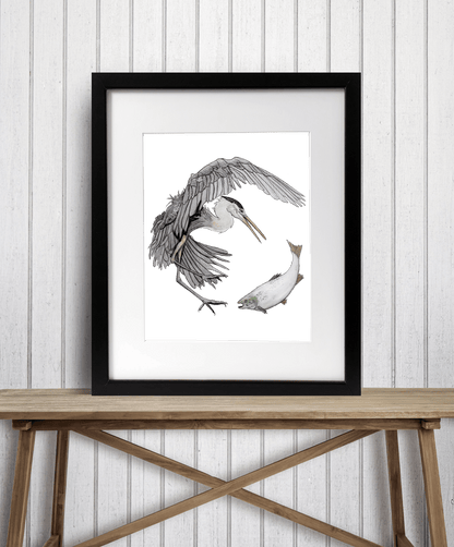 PinkPolish Design Art Prints "Catch & Release"  Watercolor Painting: Art Print