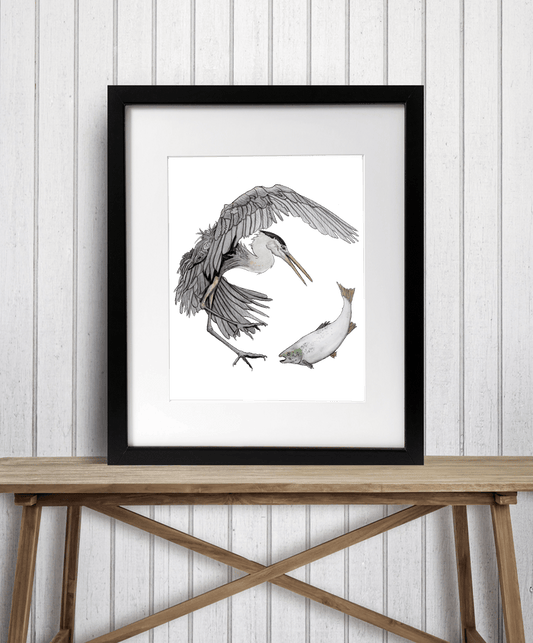 PinkPolish Design Art Prints "Catch & Release"  Watercolor Painting: Art Print