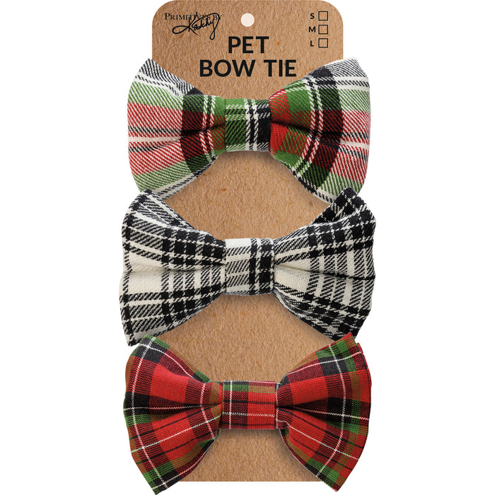 Christmas Plaid Medium Pet Bow Tie Set or Individual #100-C265