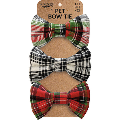 Christmas Plaid Medium Pet Bow Tie Set or Individual #100-C265