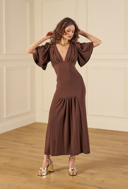 1970s Clarke Maxi Dress - Brown
