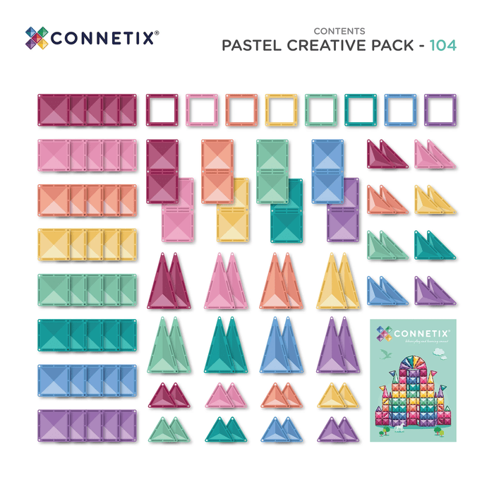 Connetix Pastel Creative Pack 104  Piece