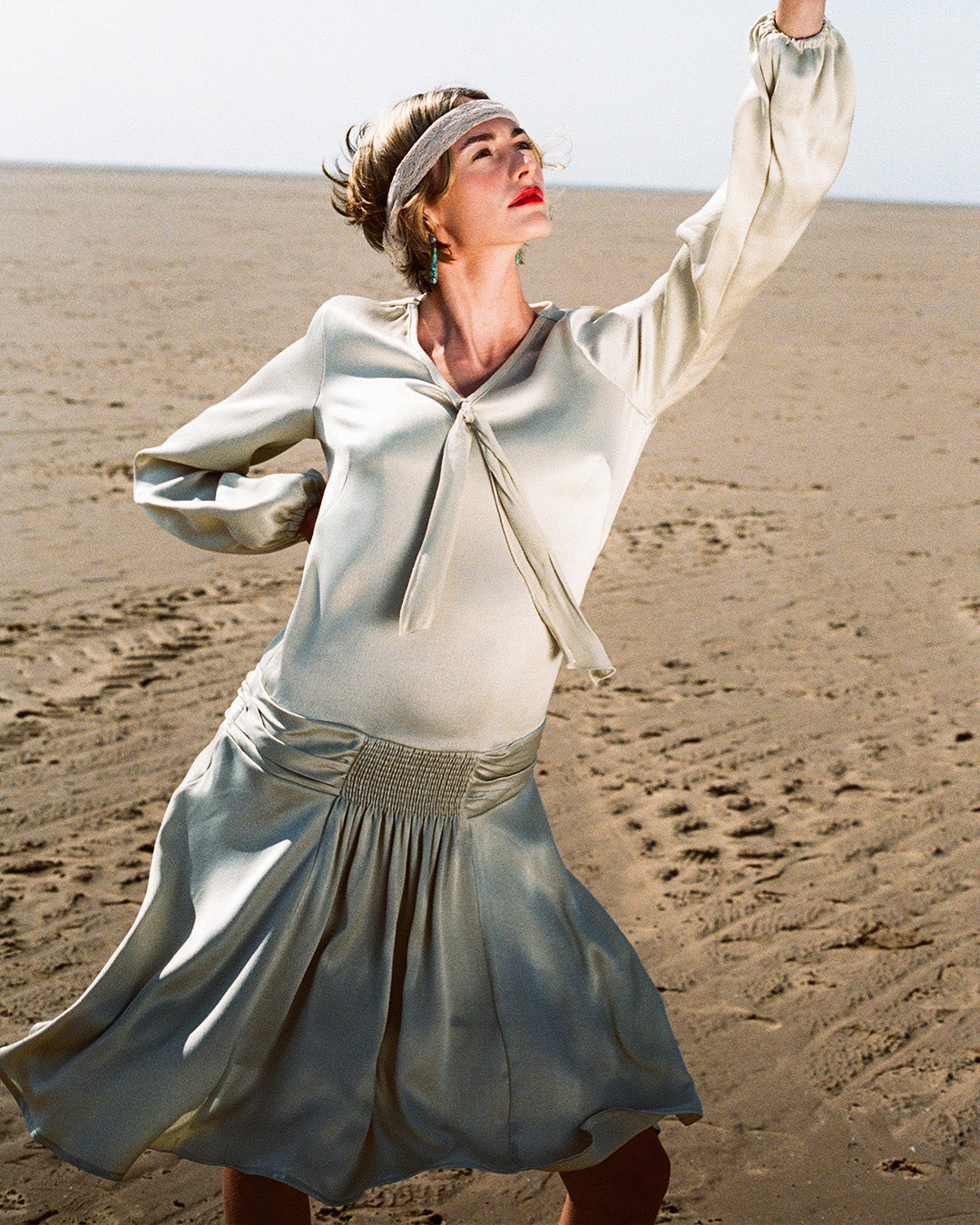 1920s Constance Gown - Oyster Satin