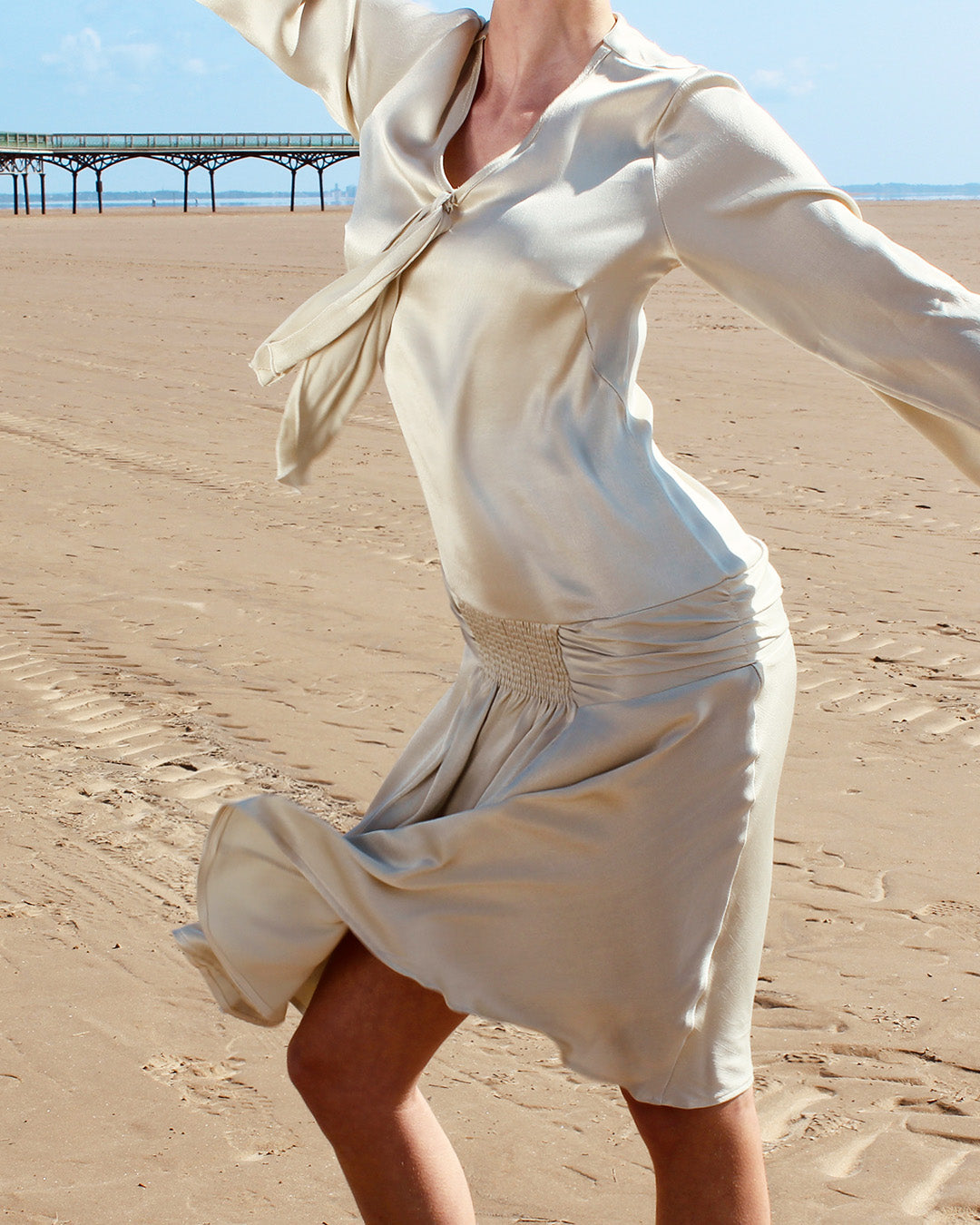 1920s Constance Gown - Oyster Satin