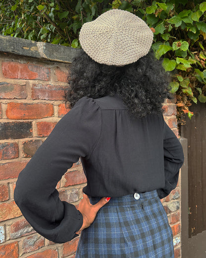 1940s Darling Blouse - Black