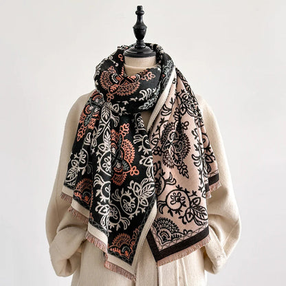 Floria Pashmina Scarf Black