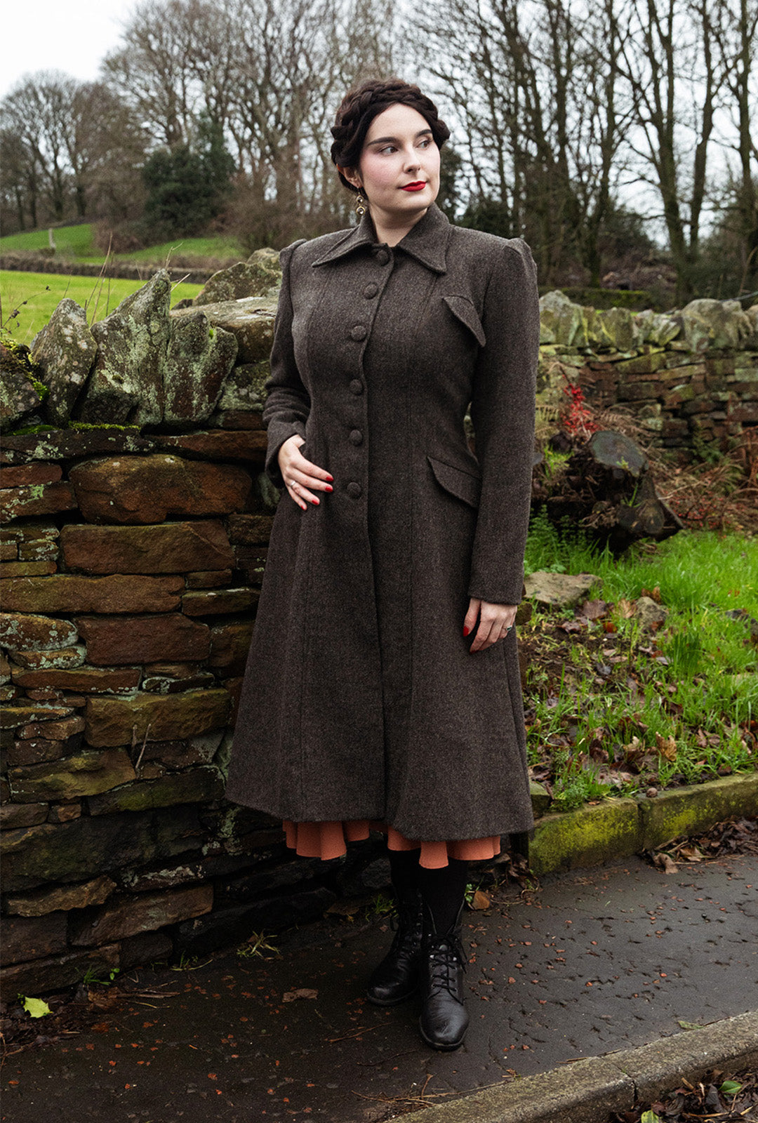 1930s/40s Princess Line Coat - Wool