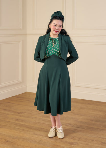1940s Goodwood Grable Ensemble - Dia Deco Emerald
