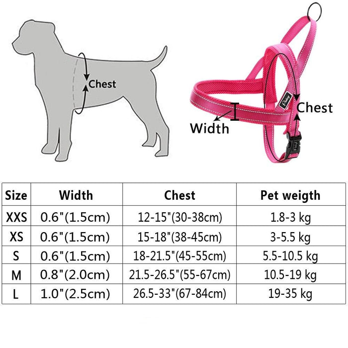 Green No Pull Reflective Harness & Leash Set - Dogs and Horses