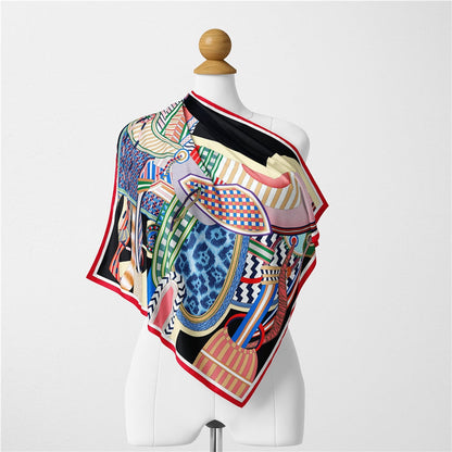 Idalia Black Silk Scarf Small / 53cm