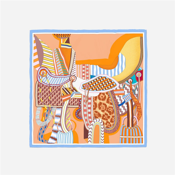 Idalia Orange Silk Scarf Small / 53cm