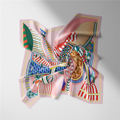 Idalia Pink Silk Scarf Small / 53cm