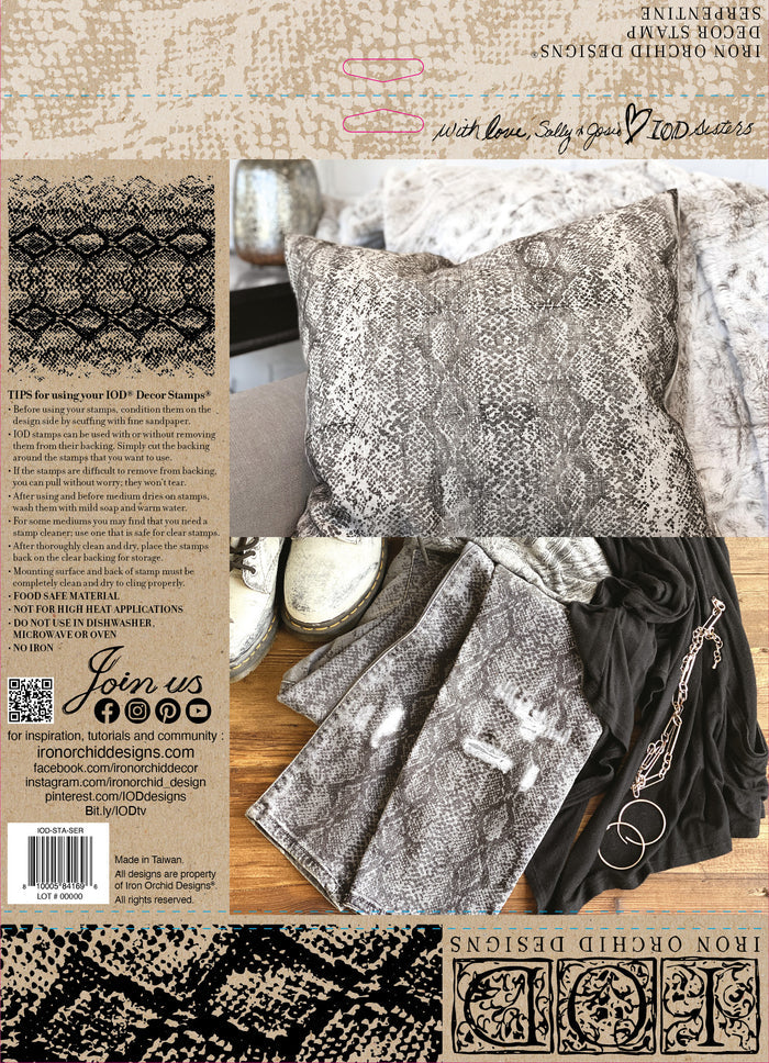 IOD Decor Stamp Serpentine 12x12" by Iron Orchid Designs SALE!