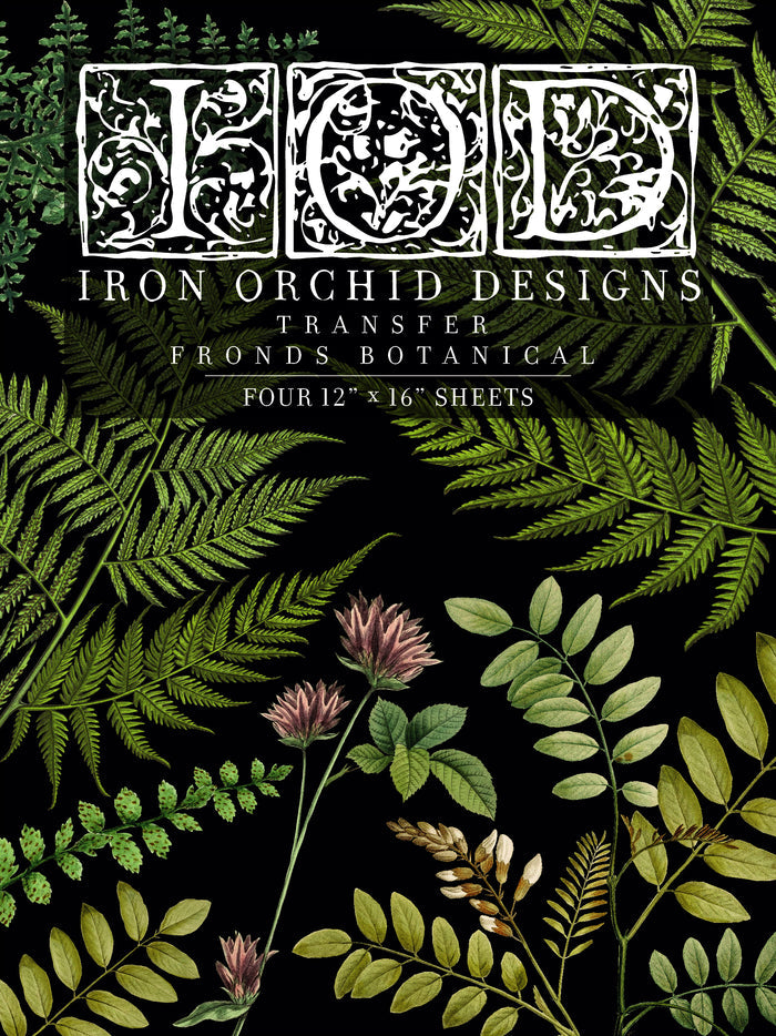 IOD Fronds Botanical Transfer 12x16 Pad