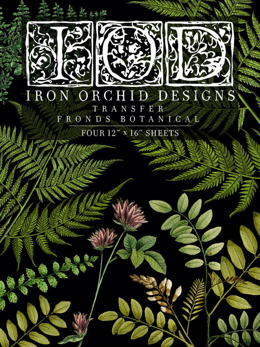 IOD Fronds Botanical Transfer 12x16 Pad