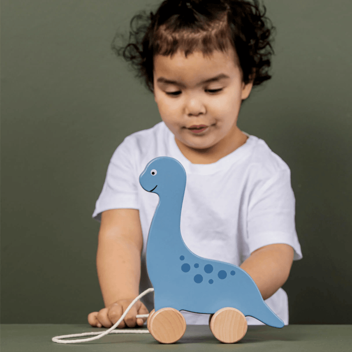 JaBaDaBaDo Pull Dino with String