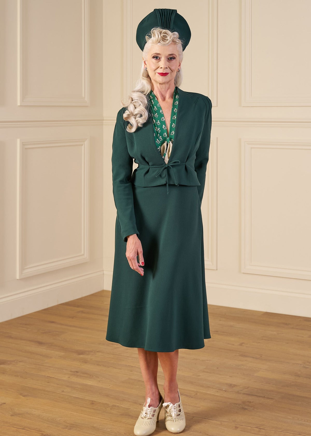 1930s Jitterbug Dress - Dia Deco Emerald