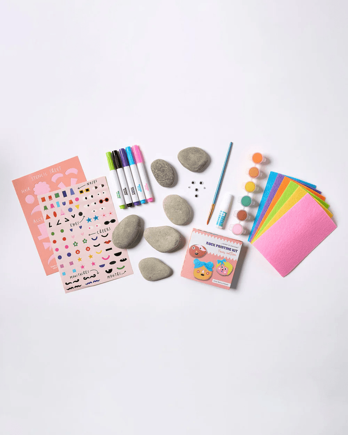 Journey Of Something Kids Rock Painting Kit - Cool Faces