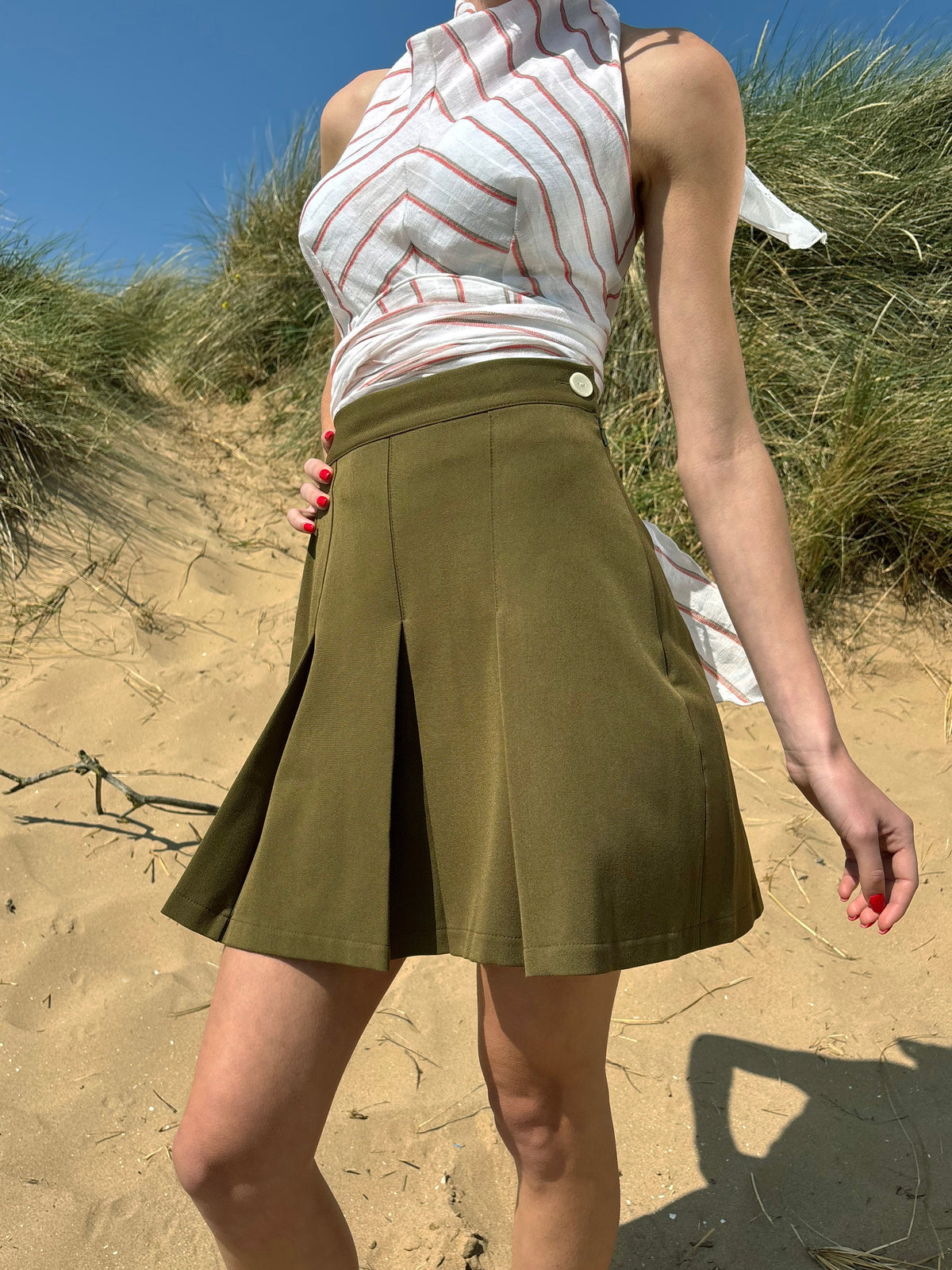 1930s Pleated Shorts - Khaki