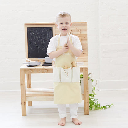 Kids Gardening Apron with Pocket Straw