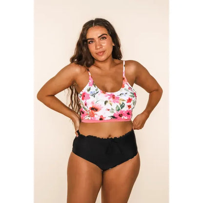 Lindal Pink Floral Button Back Top