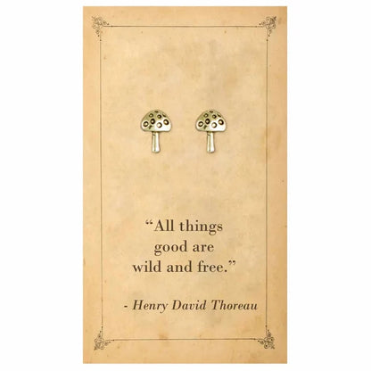 Literary Post Earrings