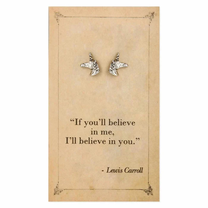Literary Post Earrings