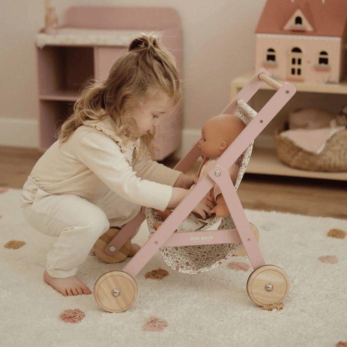 Little Dutch Doll Stroller - Pink