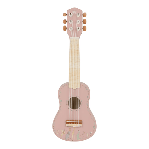 Little Dutch Safari Friends Wooden Guitar Pink