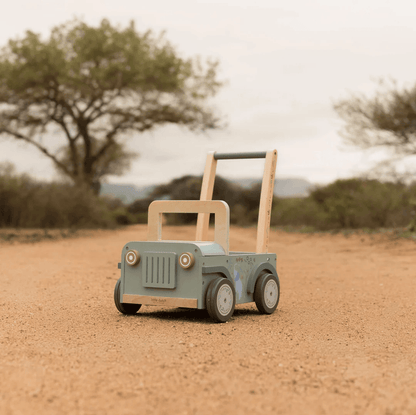 Little Dutch Safari Friends Wooden Push Safari Car